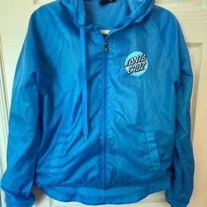 Santa Cruz Skateboards Vibrant Blue Raincoat for Kids